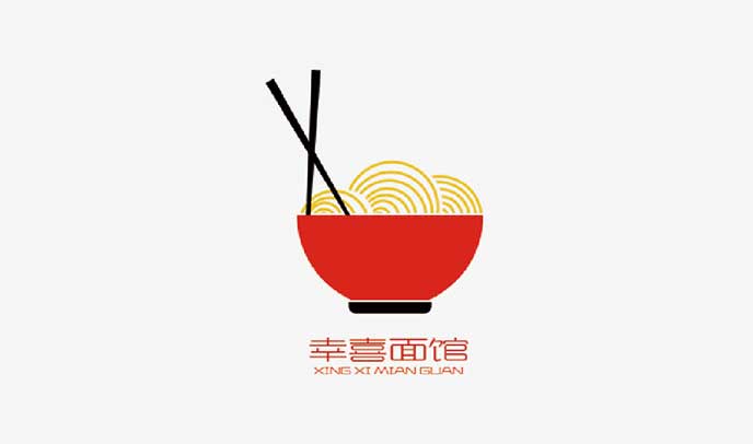 幸喜面館品牌VI設計|專業餐飲産品标志(zhì)logo設計-品牌形象升級